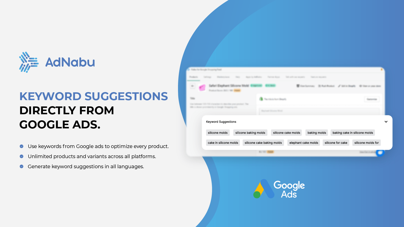 screenshot of AdNabu for Google Shopping
